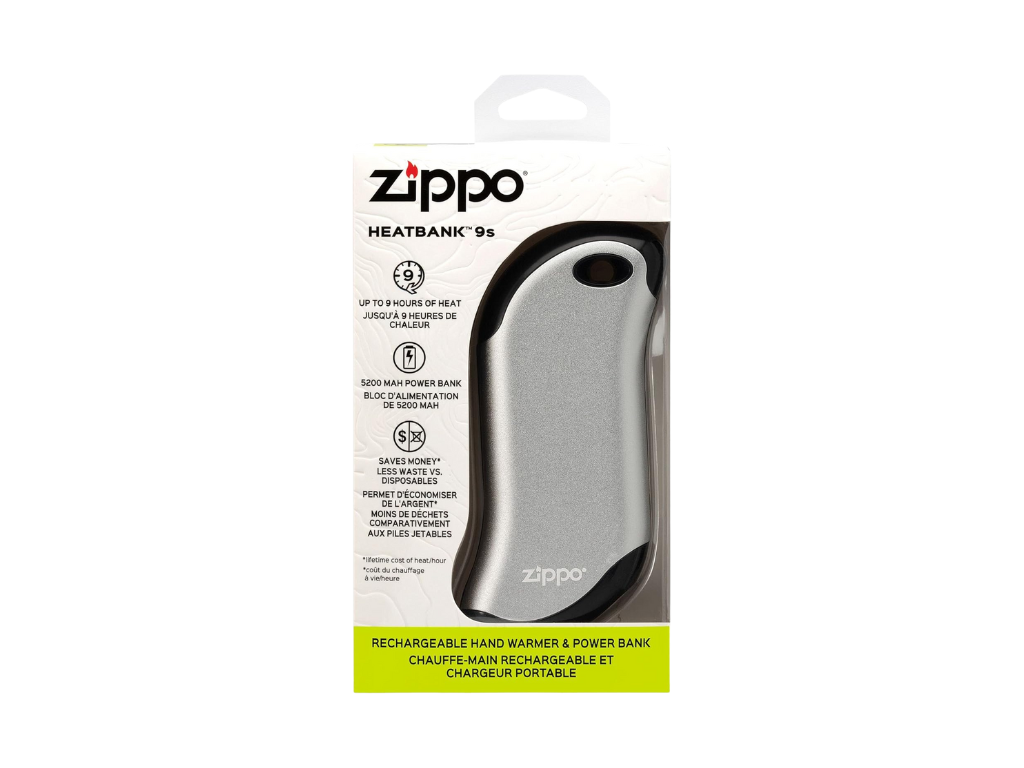Zippo Heatbank 9s packaging on a white background