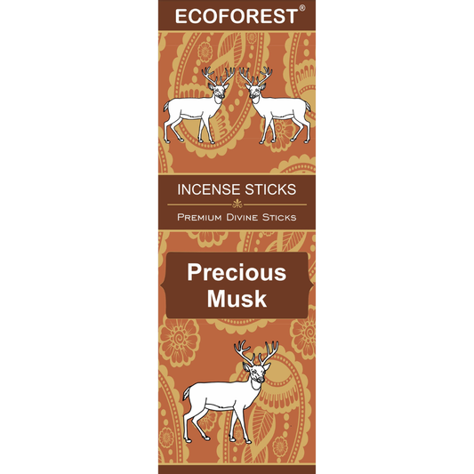 Ecoforest Incense Sticks packaging with deer illustration on a white background