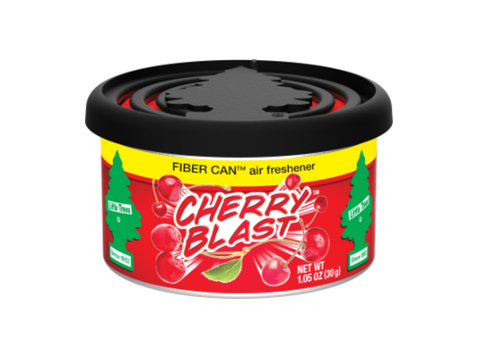 Fiber Can Cherry Blast air freshener on a white background