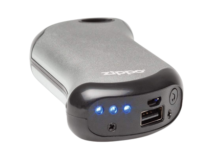 Zippo Heatbank 9s bottom view with charging ports on a white background