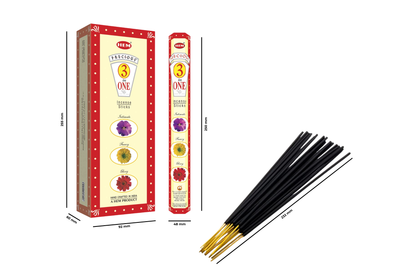 Hem incense sticks with packaging on a white background