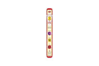Pack of incense sticks with a red label on a white background