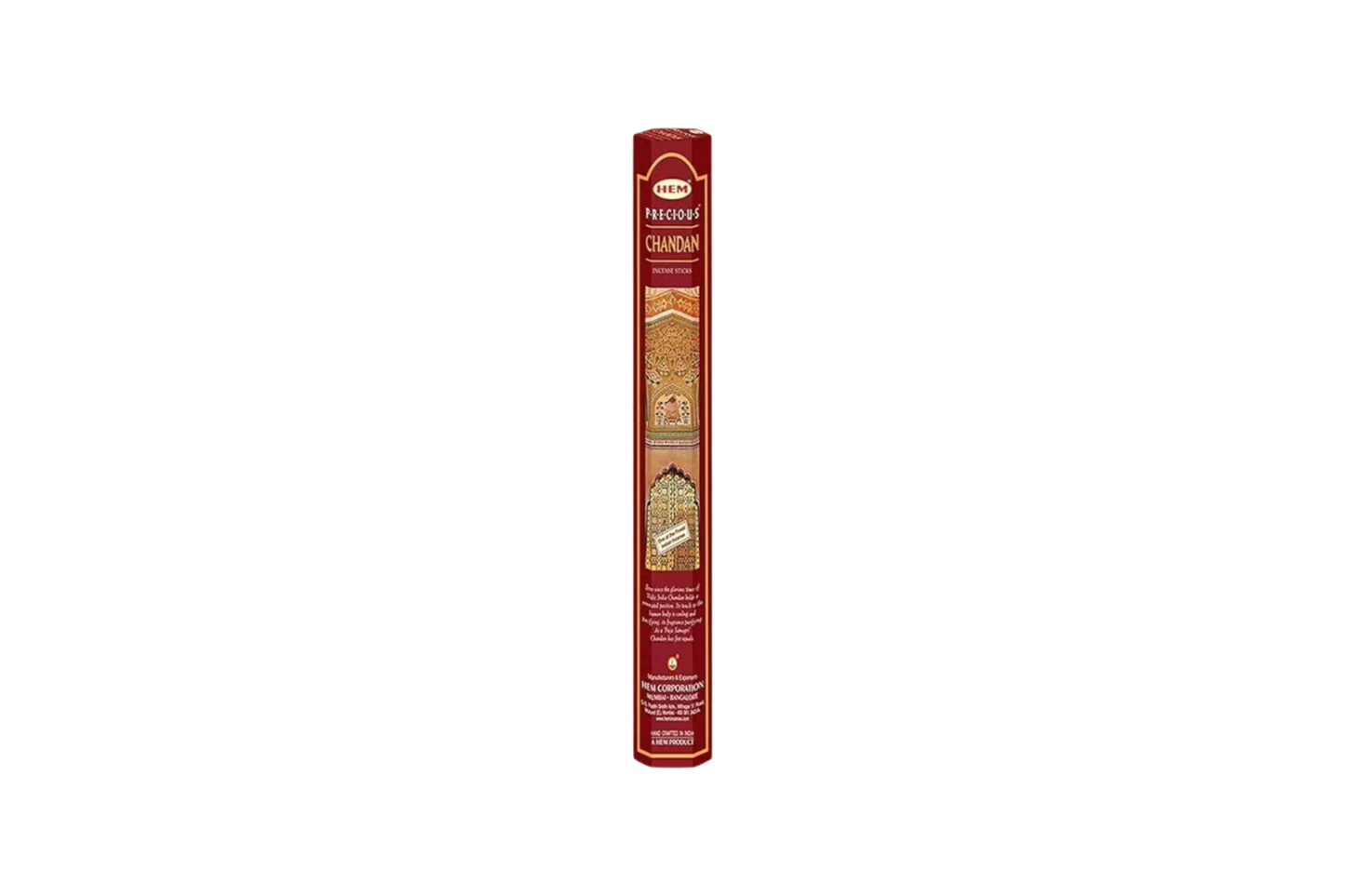 Hem Chandan incense stick packaging on a white background
