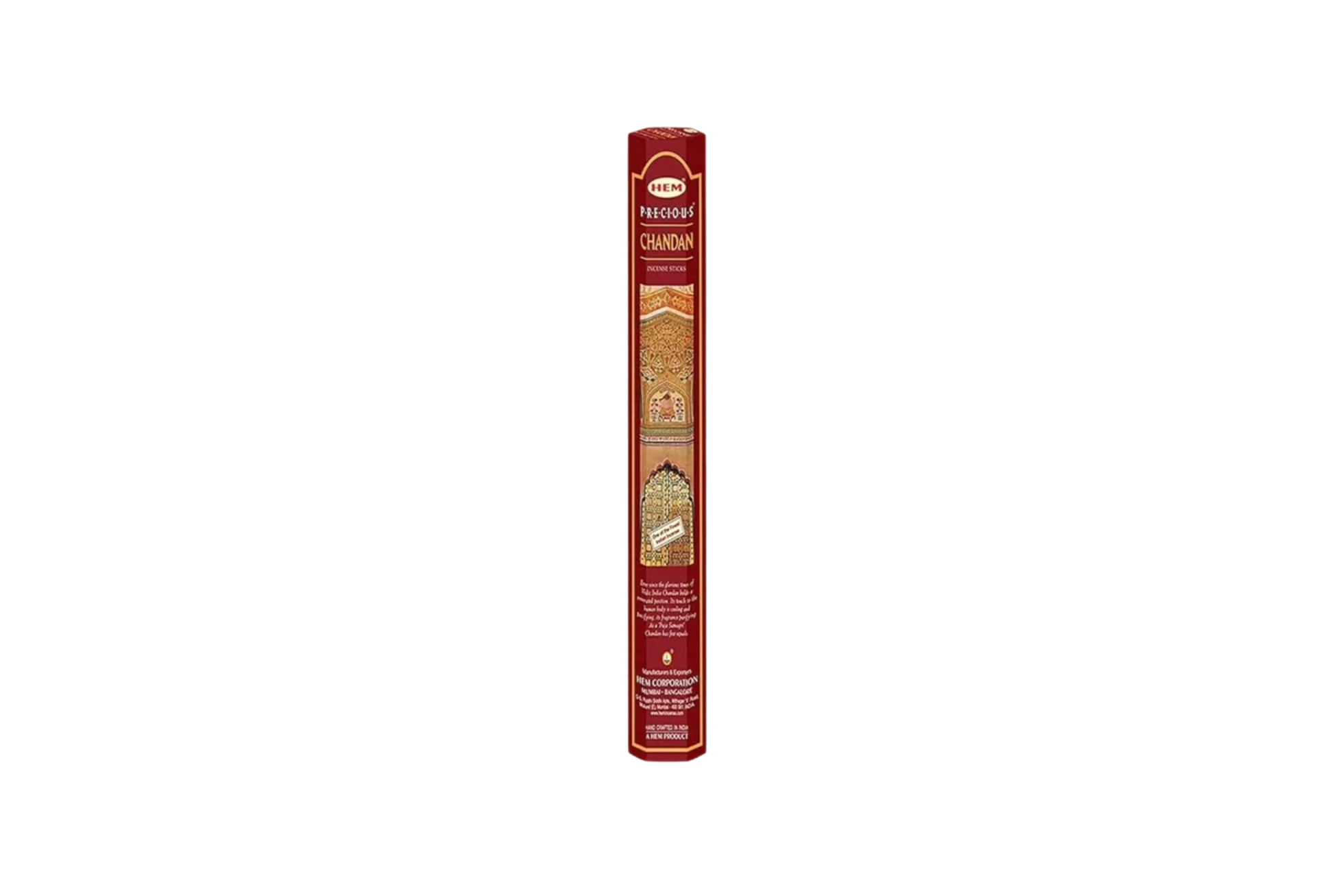 Hem Chandan incense stick packaging on a white background