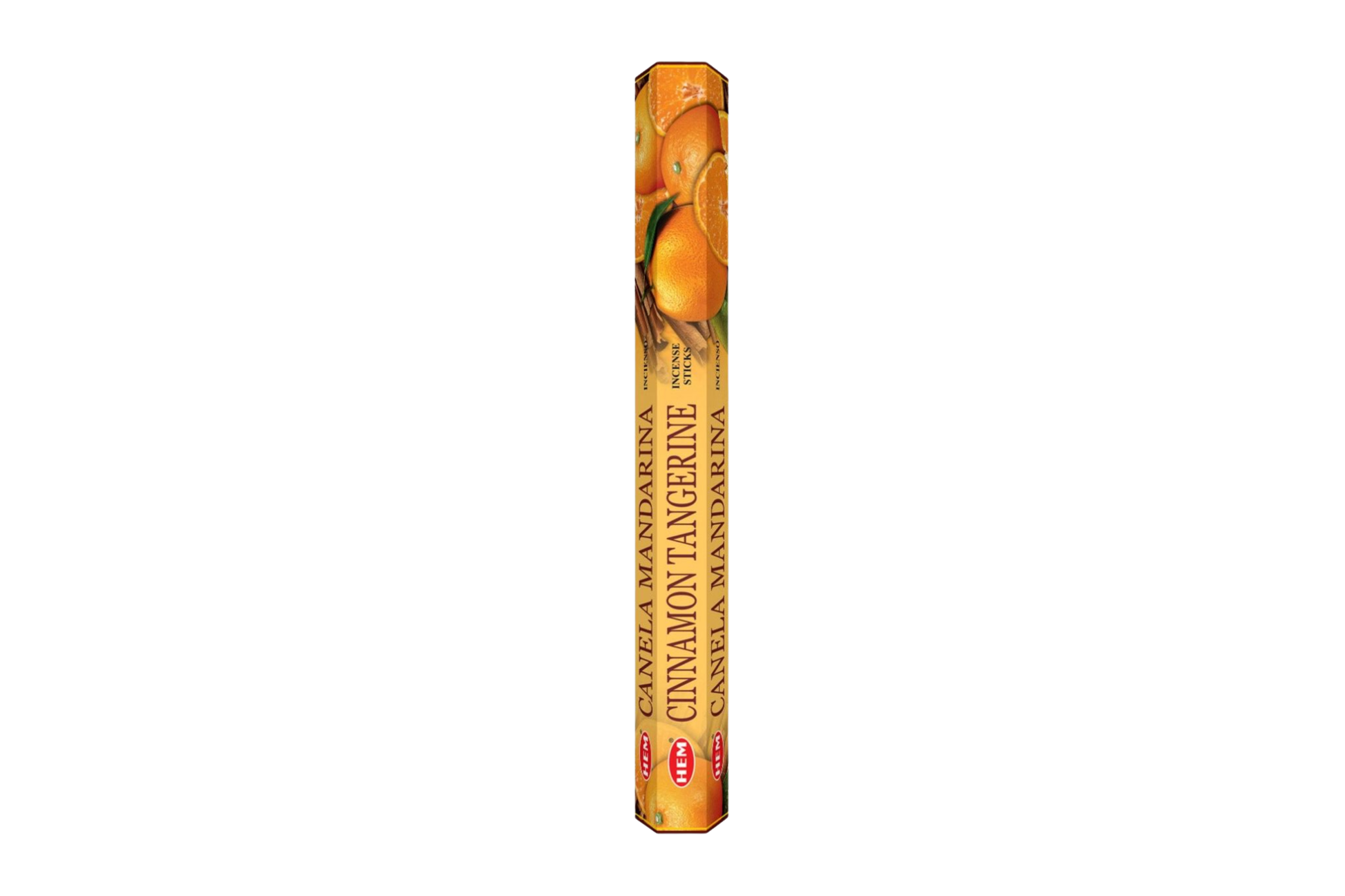 Cinnamon Tangerine incense stick packaging on a white background