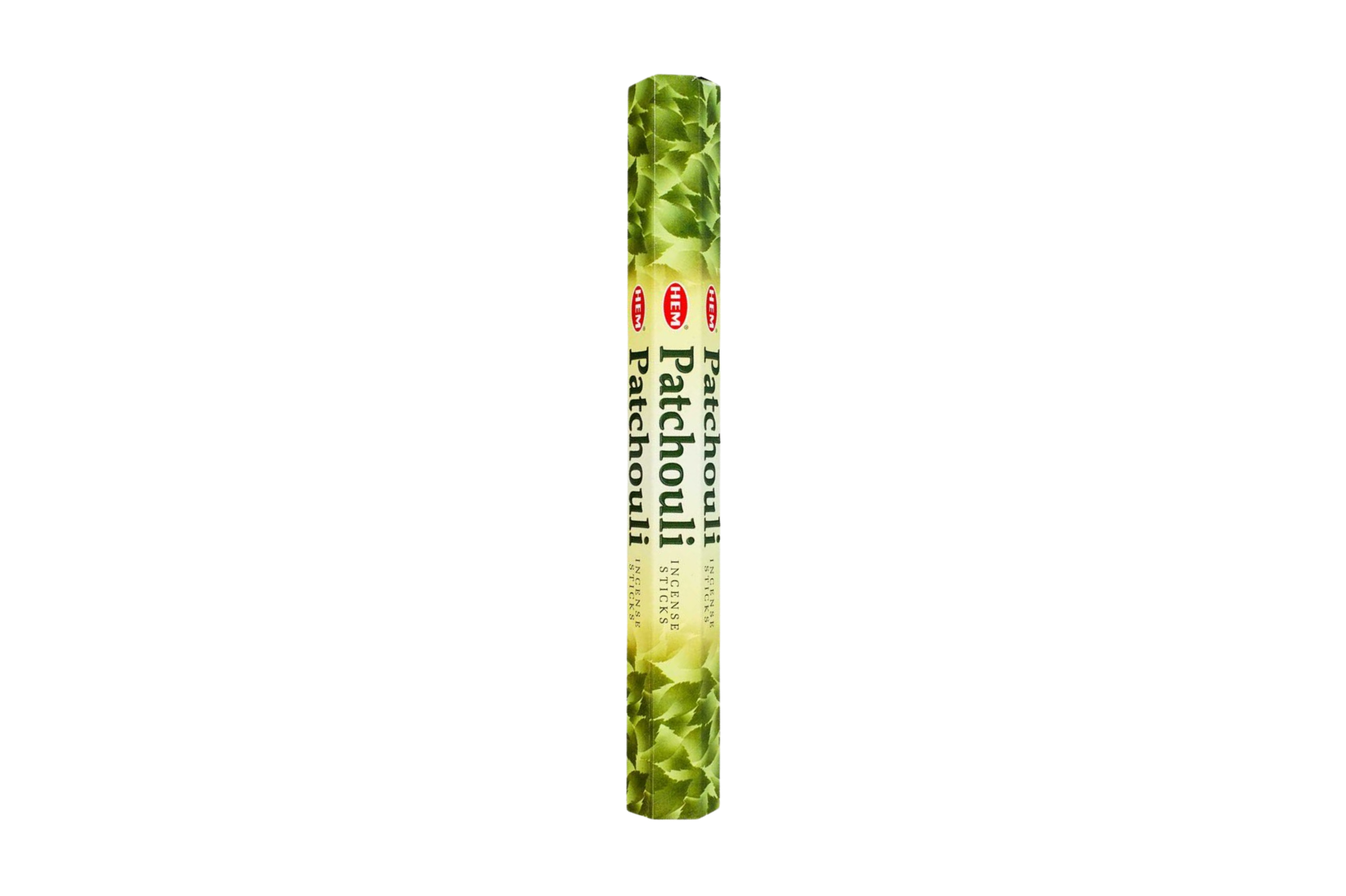 Pack of Patchouli incense sticks on a white background