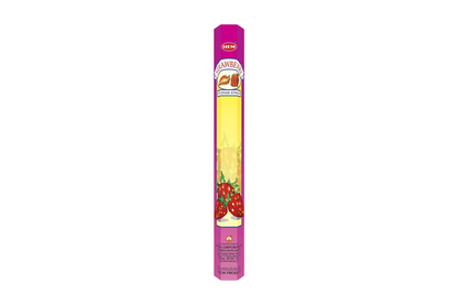 Incense with strawberry flavor packaging on a white background