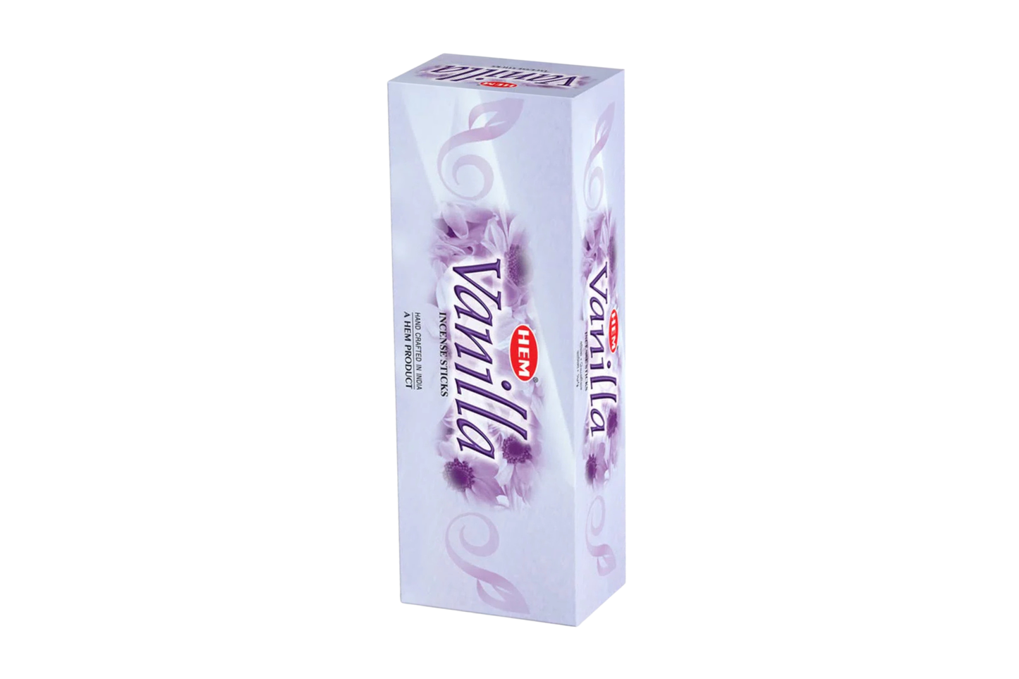 Vanilla-flavored product packaging on a white background