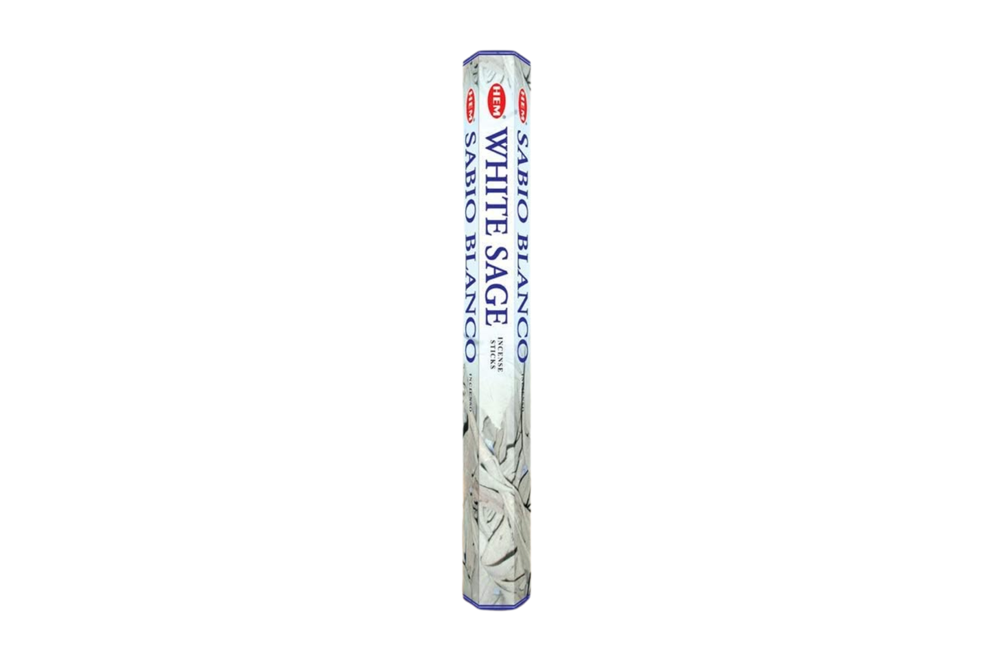 White sage incense stick packaging on a white background