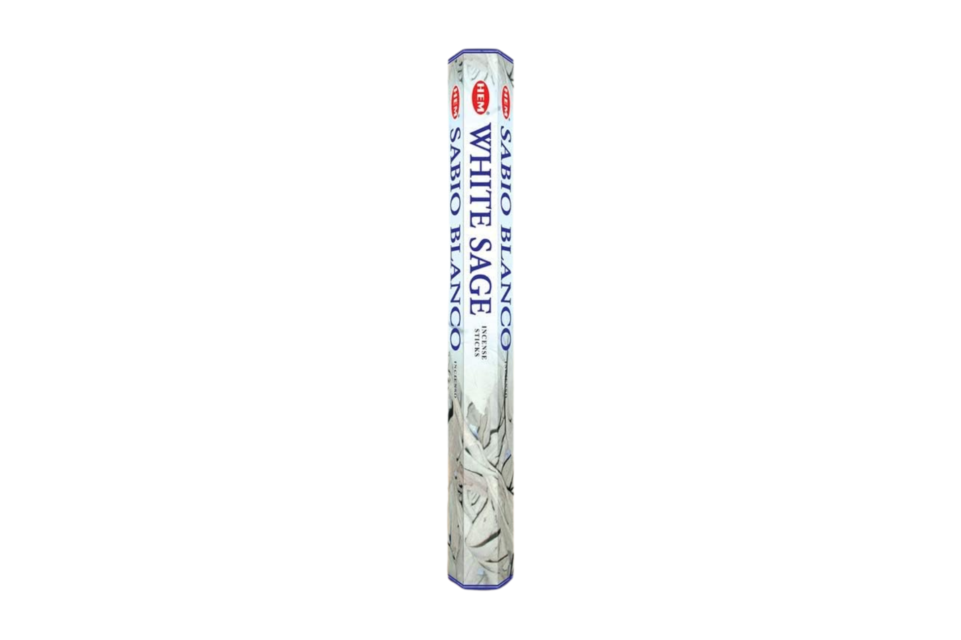White sage incense stick packaging on a white background