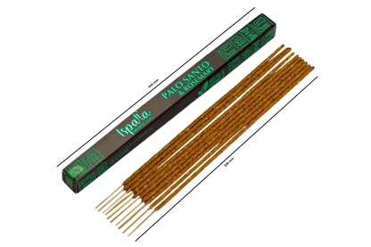 Incense sticks with their packaging on a white background