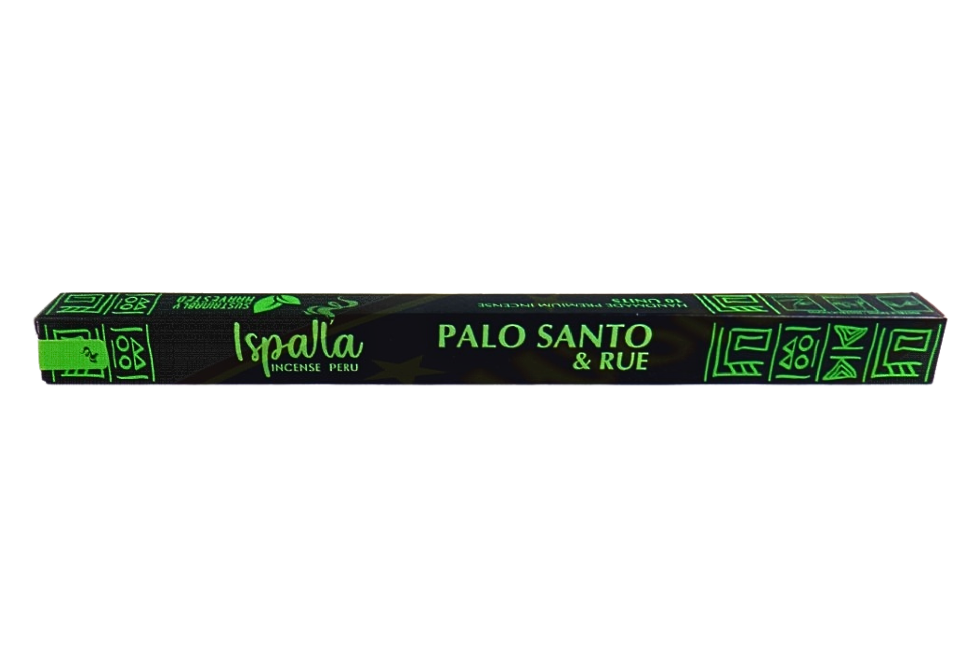 Box of Ispalla Palo Santo & Rue incense sticks on a white background