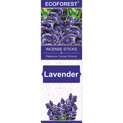 Ecoforest lavender incense sticks packaging on a white background