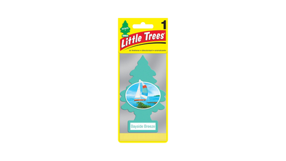 Little Trees car air freshener packaging with sailboat design on a white background
