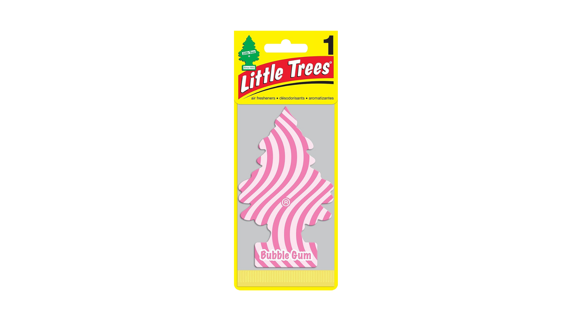 Little Trees Bubblegum air freshener on a white background