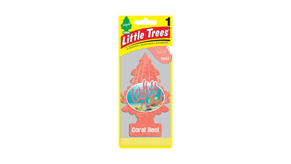 Little Trees Coral Reef air freshener packaging on a white background