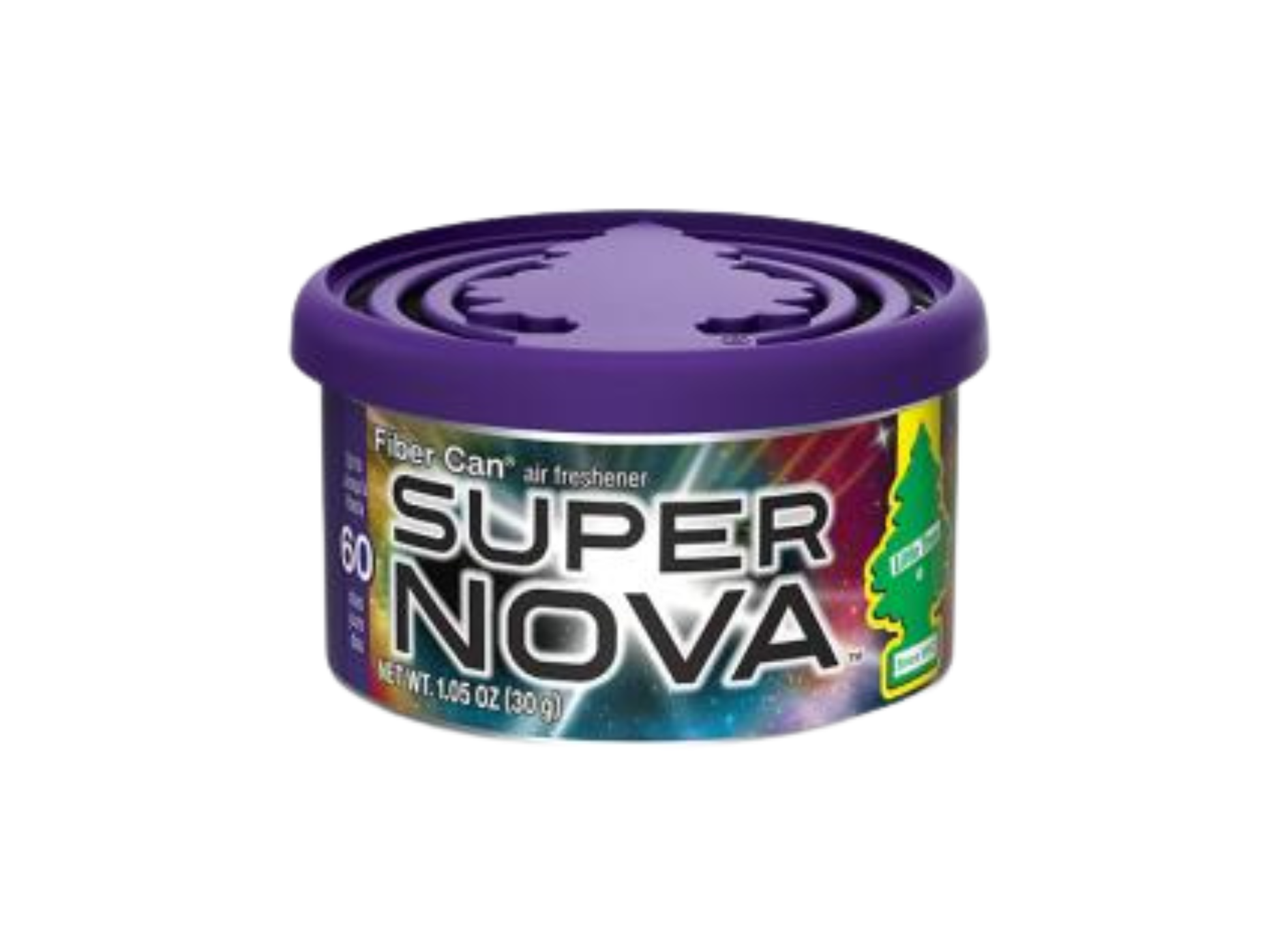 Super Nova air freshener can on a white background