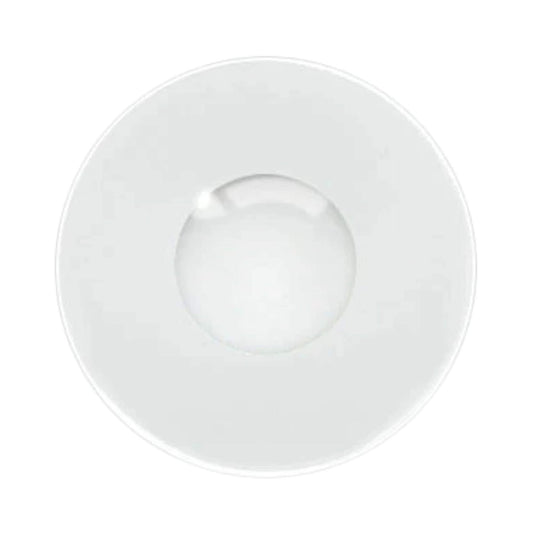 A white circular contact lens on a solid white background.