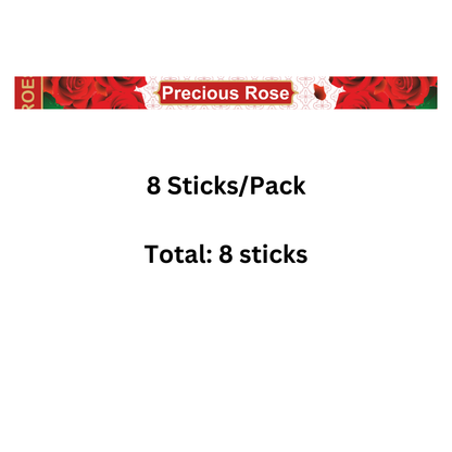 Rose product packaging with '8 Sticks/Pack' text on a white background