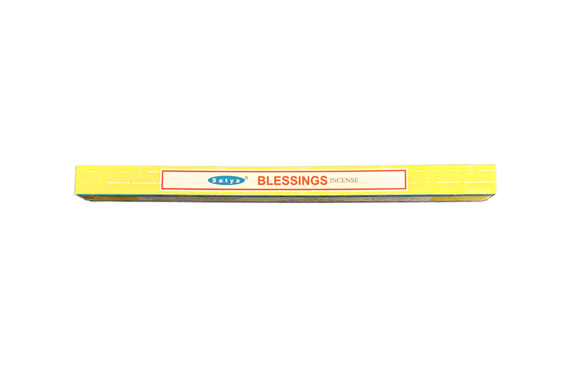 Yellow box of Incense with 'Blessings' text on a white background
