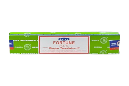 Box of Satya Fortune Incense on a white background