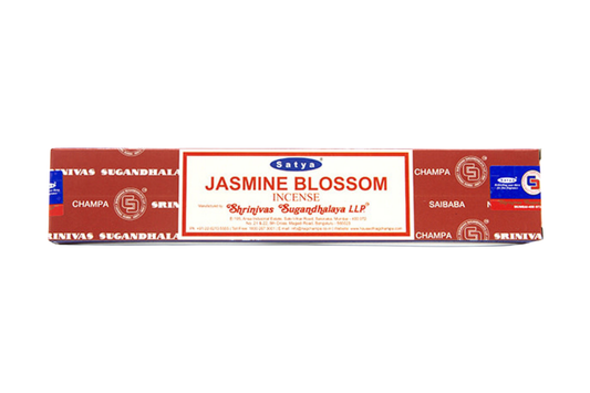 Jasmine blossom incense stick package with visible branding on a white background