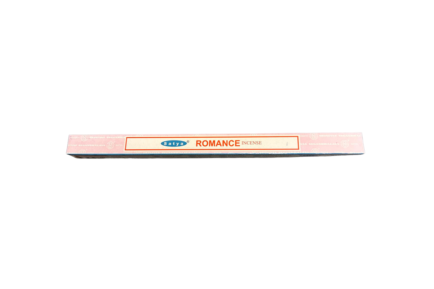 Box of Satya Incense Sticks with 'Romance' label on a white background