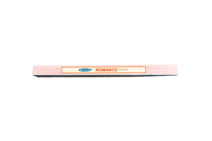 Box of Satya Incense Sticks with 'Romance' label on a white background