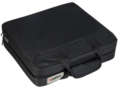 Black Zippo double heated seat closed on a white background