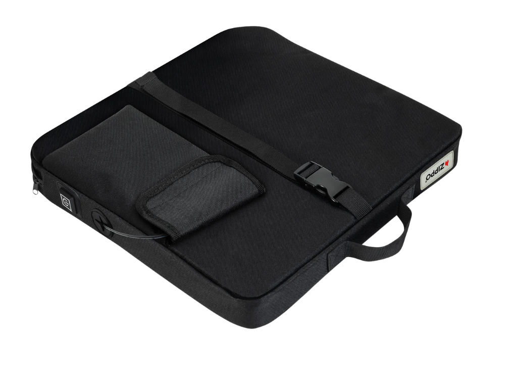 Zippo heated single seat upside down on a white background