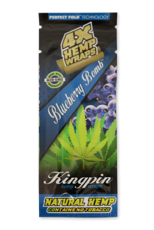 Kingpin Hemp Wraps: Blueberry Bomb - Pack of 2