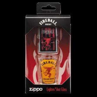 Zippo Fireball Lighter and Glass Set (49348)