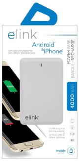 Elink Power Bank: 4000 mAh - Pack of 1