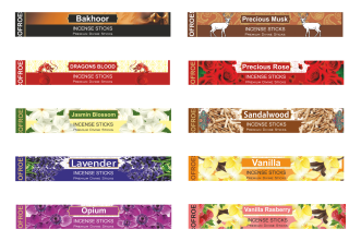 Premium Incense Pack - 10 Divine Scents, 8 Sticks Each