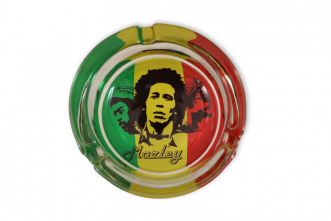 Bob Marley Glass Ashtray: Multi-Marley - Pack of 1