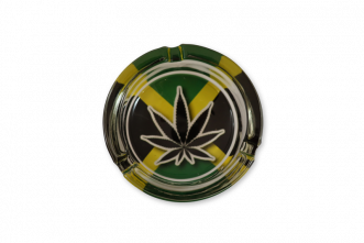 Leaf Glass Ashtray: Jamaican Flag - Pack of 1