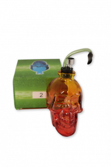 Glass Skull Pipe: Assorted Colours - Pack of 1