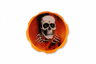 Grinders 4P Acrylic Design: Orange Skull - Pack of 1