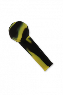 Mini Silicone Pipe: Black &amp; Yellow - Pack of 1
