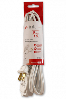 Electrical Cable: Indoor 5ft - Pack of 1