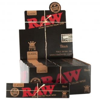 Raw Rolling Paper - Black King Slim (50's)