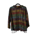 Hand Embroidered Multicolored Plaid Kashmiri Short Jacket