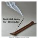 Stick Burns for 50 minutes